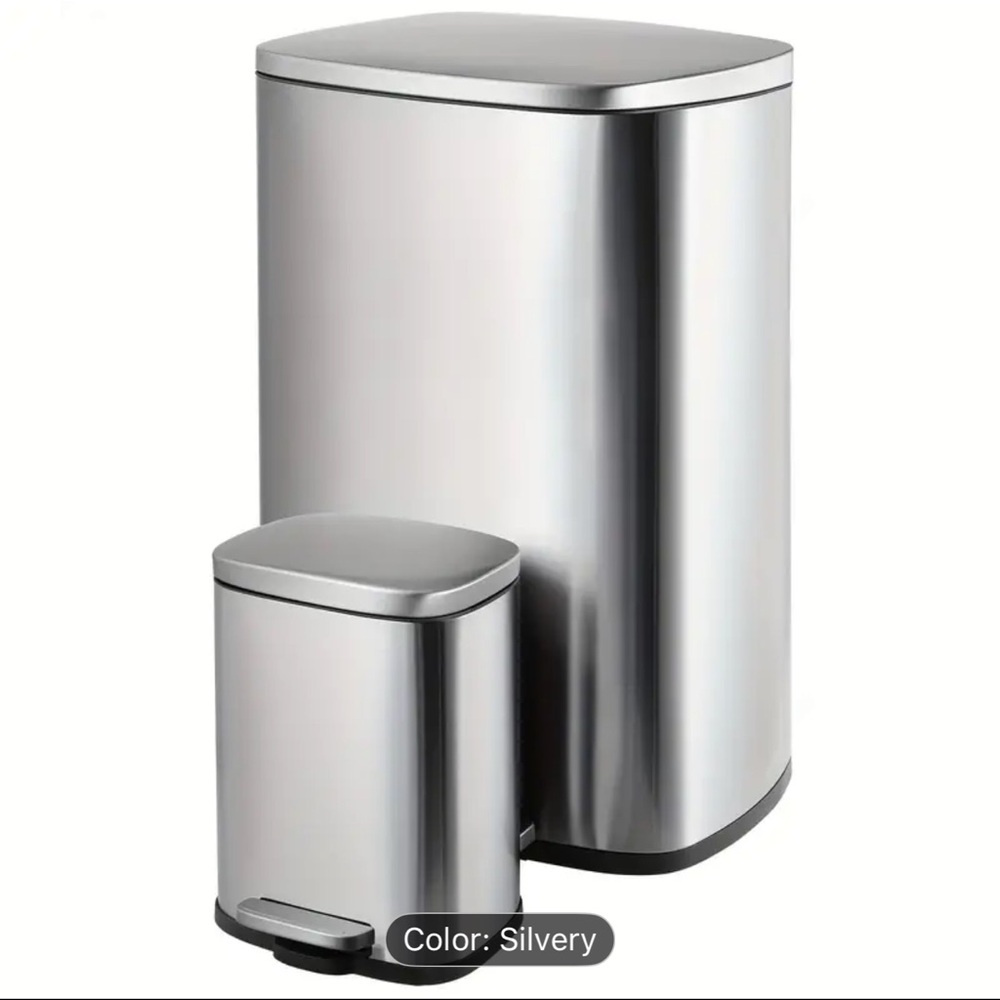 Stainless Steel Trash Can Set